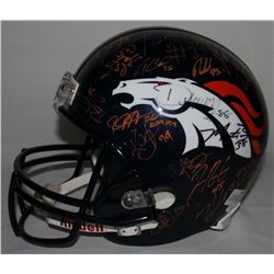 2013 Broncos Team Full-Size Helmet Signed by (45+) with Peyton Manning, John Elway (JSA LOA)