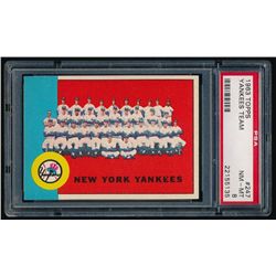 1963 Topps #247 New York Yankees Team (PSA 8)