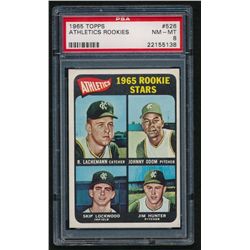 1965 Topps #526 Rookie Stars Jim Catfish Hunter RC (PSA 8)