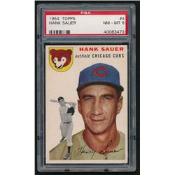 1954 Topps #4 Hank Sauer (PSA 8)