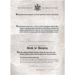 "Gangs of New York"  Screen Used "Death by hanging" Contract Movie Prop (PA LOA)