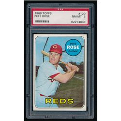 1969 Topps #120 Pete Rose (PSA 8)