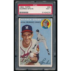 1954 Topps #20 Warren Spahn (PSA 7)