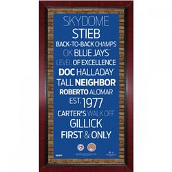 Framed Toronto Blue Jays Subway Sign Wall Art 16x32 with Authentic Rogers Centre Dirt (MLB)