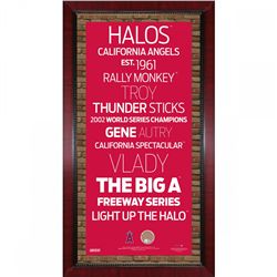 Framed Angels Subway Sign Wall Art 16x32 with Authentic Angel Stadium ...