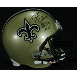 Drew Brees Signed Saints Full-Size Helmet Inscribed "SB XLIV MVP" (Brees Hologram)