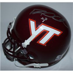 David Wilson Signed Virginia Tech Mini-Helmet (JSA COA)