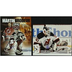 Lot of (2) Martin Brodeur Signed Devils 8x10 Photos (PA LOA)