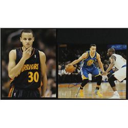 Lot of (2) Stephen Curry Signed Warriors 8x10 Photos (PA LOA)