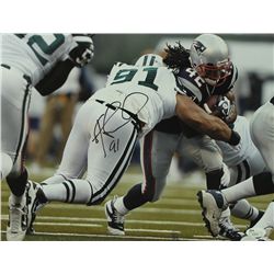 Lot of (3) New York Jets Signed 11x14 Photos with Sione Pouha, Calvin Pace & Mike DeVito (JSA COA)