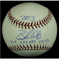 Lot of (5) Brandon Webb Signed OML Baseballs with (2) Inscribed (Webb COA)