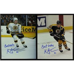 Lot of (2) Ken Baumgartner Signed Bruins 8x10 Photos Inscribed "Best Wishes" (PA LOA)