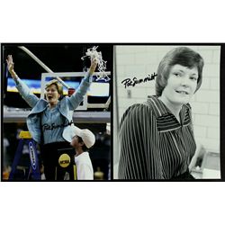 Lot of (2) Pat Summitt Signed Tennessee 8x10 Photos (PA LOA)