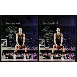 Lot of (2) Rick Barry Signed Warriors 8x10 Photos Inscribed "Best Swishes!" & "HOF 1987" (PA LOA)