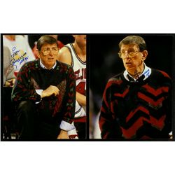 Lot of (2) Lou Carnesecca Signed St Johns 8x10 Photos Inscribed "HOF 92" (PA LOA)