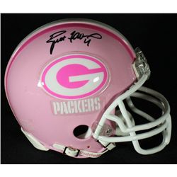 Brett Favre Signed Packers Pink Breast Cancer Awareness Mini-Helmet (Favre COA)
