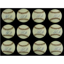 Lot of (12) Brandon Webb Signed OML Baseballs (MLB)