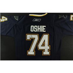 T. J. Oshie Signed Blues Jersey (JSA)