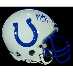 Marvin Harrison Signed Colts Mini Helmet (JSA COA)
