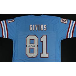Ernest Givins Signed Houston Oilers Jersey (JSA COA & GTSM)