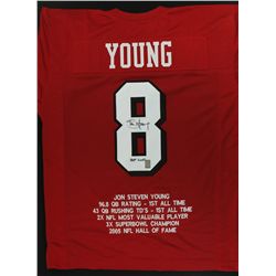 Steve Young Signed 49ers Stat Jersey Inscribed "HOF 2005" (GTSM COA)