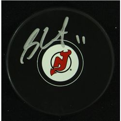 Stephen Gionta Signed Devils Logo Puck (JAG COA)