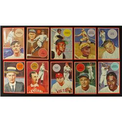 Set of (10) 1982 Sports Legends HOF Greeting Cards with Babe Ruth, Jackie Robinson, Lou Gehrig