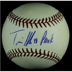 Travis Hafner Signed OML Baseball Inscribed "Pronk" (PA LOA)