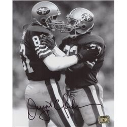 Dwight Clark Signed 49ers 8x10 Photo with Roger Craig (Clark Hologram)