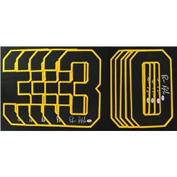 Lot of (10) Bill Ranford Signed Bruins Authentic Jersey Numbers (SOP COA)