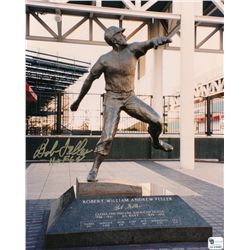 Bob Feller Signed Indians 8x10 Photo Inscribed "HOF 62" (GA COA)