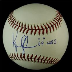 Ken Rudolph Signed OML Baseball Inscribed "69 Cubs" (Schwartz COA)
