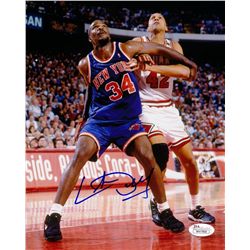 Charles Oakley Signed Knicks 8x10 Photo (JSA COA)