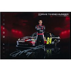 Jeff Gordon Signed NASCAR 6x9 Photo Card (PA LOA)