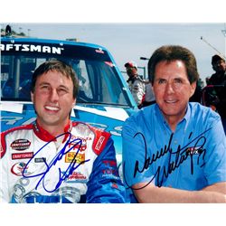David Reutimann & Darrell Waltrip Signed NASCAR 8x10 Photo (PA LOA)