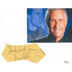 Bill Medley Signed 3x6 Cut Affixed To 8x10 Photo Inscribed "Thanks For The Care" (JSA COA)