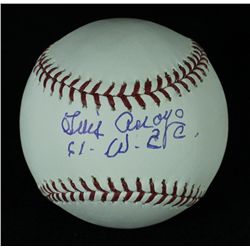 Luis Arroyo Signed OML Baseball Inscribed "61 WSC" (Real Deal COA)