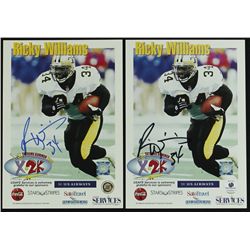 Lot of (2) Ricky Williams Signed Saints 6x8 Photos (PA LOA)