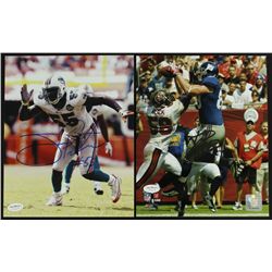 Lot of (2) Signed Football 8x10 Photos with Joey Porter & Kevin Boss (JSA)