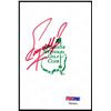 Image 1 : Fuzzy Zoeller Signed Masters Scorecard (PSA COA)