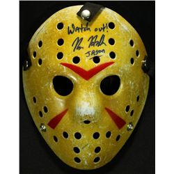 Kane Hodder Signed Jason "Friday the 13th" Mask Inscribed "Watch out!" & "Jason" (JSA COA)