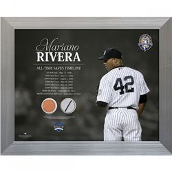 Mariano Rivera 11x14 Framed Piece with Game-Used Jersey & Yankee Stadium Dirt (Steiner COA)