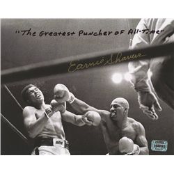Earnie Shavers Signed 8x10 Photo vs. Muhammad Ali with Extensive Inscription (Shavers Hologram)