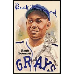 Buck Leonard Signed LE Greys Perez-Steele Hall of Fame Postcard (PA LOA)