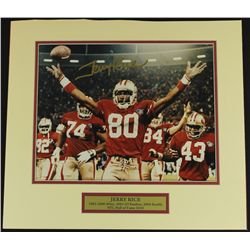 Jerry Rice Signed 49ers 16x18 Custom Matted Photo (PSA LOA)