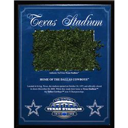 Dallas Cowboys Texas Stadium Final Season 8x10 Plaque with Game-Used Turf (Steiner COA)