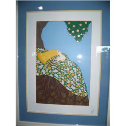ERTE "EARTH" THE FOUR ELEMENTS, ORIGINAL SERIGRAPH, NICELY FRAMED
