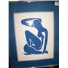 Image 1 : HENRI MATISSE, FRAMED VINTAGE LITHOGRAPH.  "NUE"