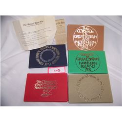 (5X$) COINAGE OF GREAT BRITAIN & NORTHERN IRELAND 1972-1979. MINT CONDITION