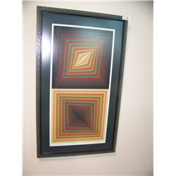 VICTOR VASARELY LIMITED EDITON ORIGINAL SERIGRAPH, GALLERY FRAMED #114/250